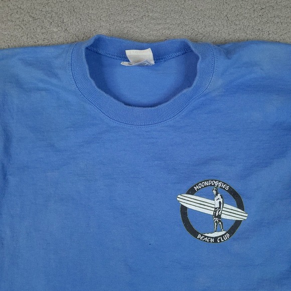 Moondoggies Beach Club T-Shirt Mens Large Blue Surf San Luis Obispo California - Picture 3 of 16